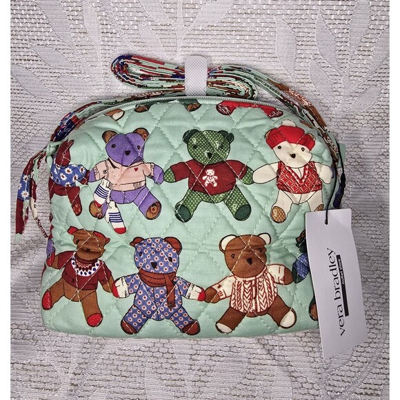 Vera Bradley Handbags - Vera Bradley Toasty Teddies Crossbody Camera Bag Green